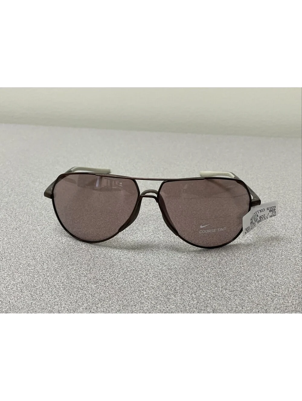 NEW NIKE OUTRIDER AVIATOR EV1086 220 BROWN W/ BROWN COURSE TINT LENS